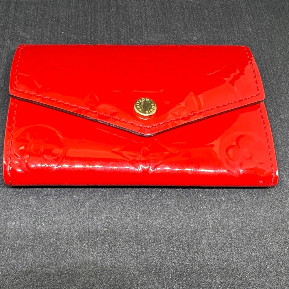 Louis Vuitton Red Patent Monogram Key & Card Holder